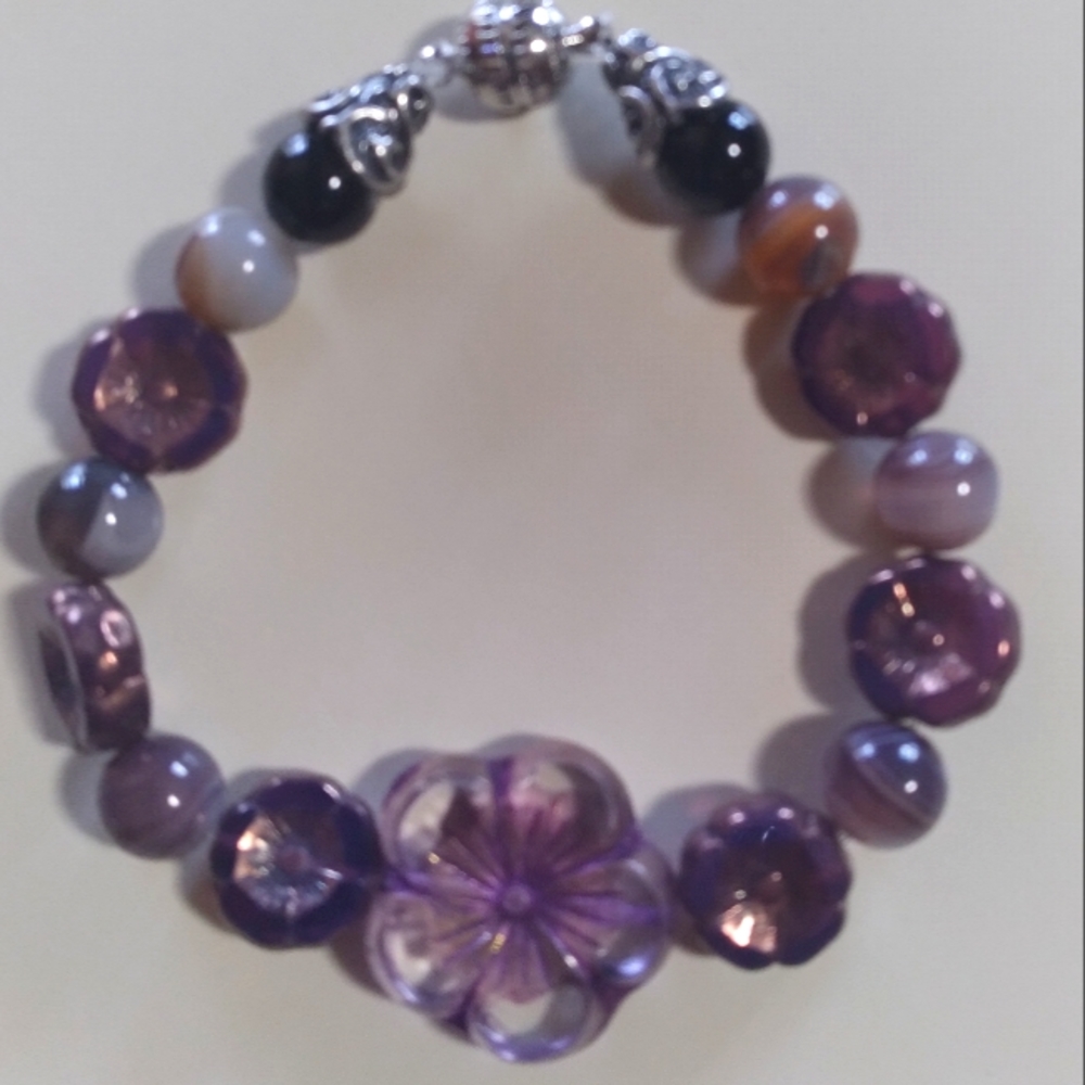 ✨️NEW Botswana Agate ✨️ 7 1/2" BoHo Bracelet 🙂 Magnetic Closure!✨️